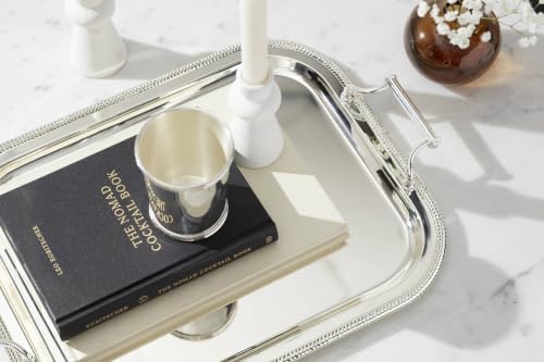 Reed & Barton Silverplate Rectangular Serving Tray with Handles, 16-Inch - style: Rectangle