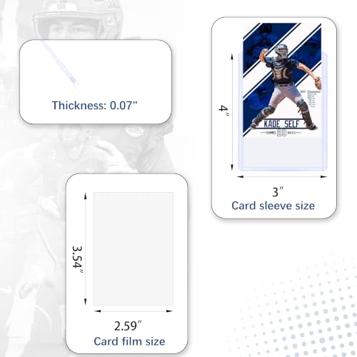620 Top Loaders for Cards,Premium Plastic Baseball Card Sleeves - size: 220 Blue Sleeves + 400 Soft Sleeves