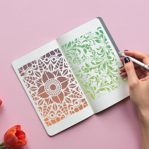 Stencils for Crafts Reusable Texture Stencils 12"x8" - style: Floral