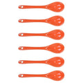 6 pcs Porcelain Egg Spoons Tea Spoon Ceramic Spoons 4.7 inch Coffee Dessert Yogurt Tea Milky Orange - style: Orange