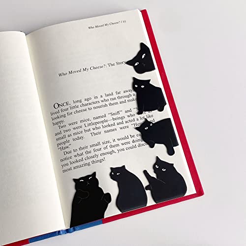 Yasest Magnetic Bookmarks-12 Pcs Bookmarks Black Cat Gifts for Book Lovers - style: AB
