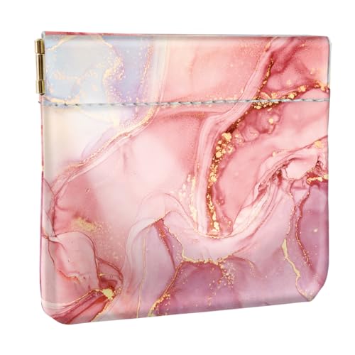 Squeeze Coin Purse Pouch Mini Coin Pocket Portable Change Wallet - color: Red Marble, size: Mini (3.54"x3.2")