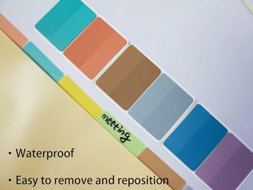 ELII 500 PCS Tabs for Annotating Books, Clear Book Tabs Sticky Index Tabs - color: Vintage, size: 500