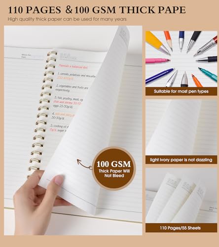 Spiral Notebook Journal 8.5” x 11”, A4 Large Notebooks for Women Men, College Ruled Lined Journal, 100 GSM Paper, Hardcover Spiral Bound Journals for Work School Writing Note Taking Business, Yellow - color: Yellow, size: Line
