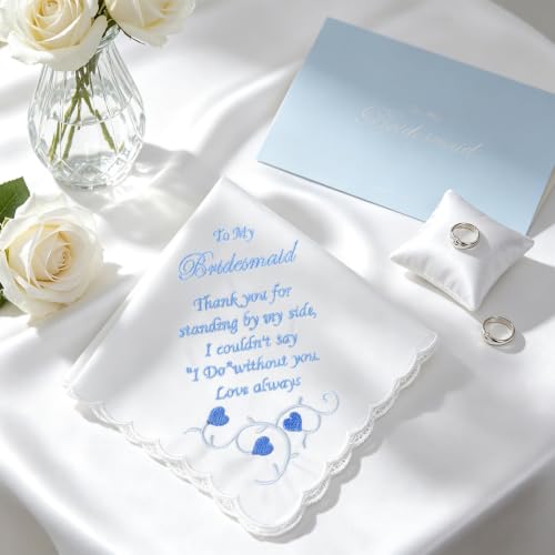 Wedding Handkerchiefs Something Blue Gifts for Bride & Groom - color: Bridesmaid Gift