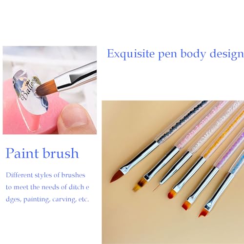 9pcs Nail Art Brushes Set – Dual-Ended Dotting Pens & Detail Liner Brushes for DIY Nail Designs, Striping, Painting & Drawing, Professional Manicure Tools for Women & Beginners