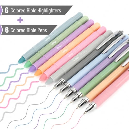 Mr. Pen- Bible Highlighters and Pens No Bleed, 12 Pack - color: Pastel