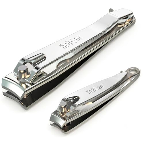 firiKer Nail Clippers with Nail File,Fingernail Clipper,Toe Nail Clippers - color: Silver