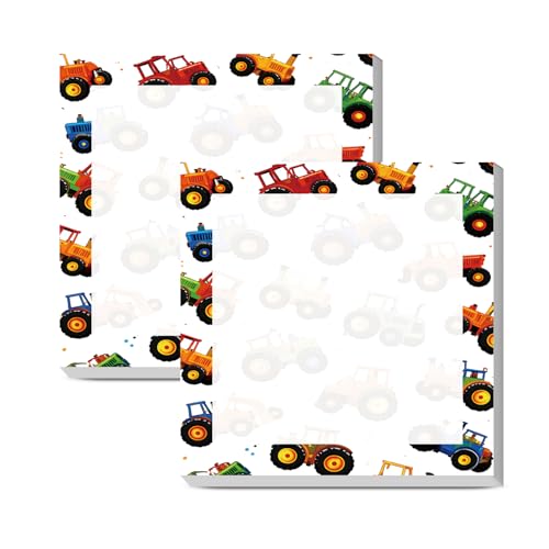 Sticky Notes 3x3 Inches, Cute Self-Stick Note Pads, Funny Memo Pads, Easy to Post Sticky Notes for Office, Home & Notebook Cute Colorful Tractor - color: Cute Colorful Tractor