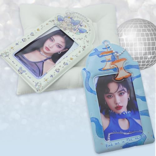 2 Pack K-pop Photocard Holder Keychain, Photo Card Holder with Cute Bunny - style: Bunny