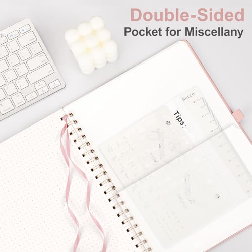AHGXG Dotted Journal, 110 Pages, A4 (8.5" x 11") - color: Rose Gold, style: A4-Dotted