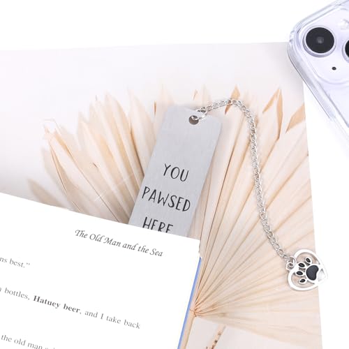 Cat Pendant Bookmark, Cute Cat Gifts Funny Silver Animal Metal Book Marks - style: Silver Cat