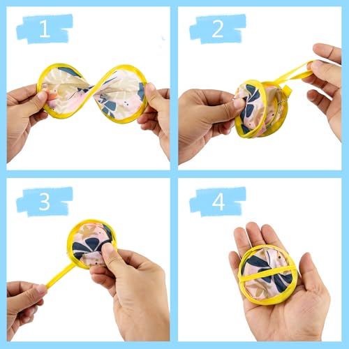 12Pcs Floral Round Foldable Hand Fan Japanese Foldable Fan Style Handheld Compact Cooling Fans,Round Folding Fan for Outdoor Games,Xmas Decoration,Festival,Party Favors,Travel,Events - color: 12Pcs Floral