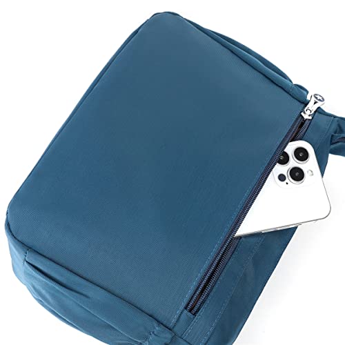 Crossbody Bags for Women Multi Pocket Shoulder Bag Waterproof Nylon Messenger Purses and Handbags - color: Bh-black