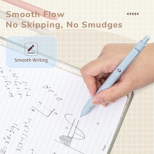 YOXMJDB Gel Pens, 5 Pcs 0.5mm Fine Point Smooth Writing Japanese Cute High-End Series Black Ink Pens for Journaling Note Taking, School Office Supplies for Women Men (5 Pcs Morandi) - color: 5 Pcs Morandi