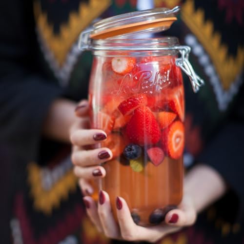 Le Parfait Super Jar 1.5L (48oz) Glass Canning Jar, Wire Bail Lid, 1 Pack - color: 48oz (Single)