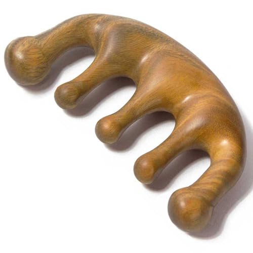 Wooden Scalp Massager for Scalp Relax, Loc Comb, Scalp Gua Sha - style: 02 Lucky