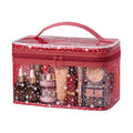 Star Clear Makeup Bag, Waterproof Travel Cosmetic Bag Toiletry bag,Red - color: Red