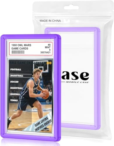 for 1 Pack PSA Slab Guard,Durable PSA Slab Protector Case,Hard TPU Stackable,Shock Absorbing Edge Protection,Soft Touch,Multiple Colors Guards with Precision Fit for Graded Cards Case,Purple - color: Purple, size: 1 Pack