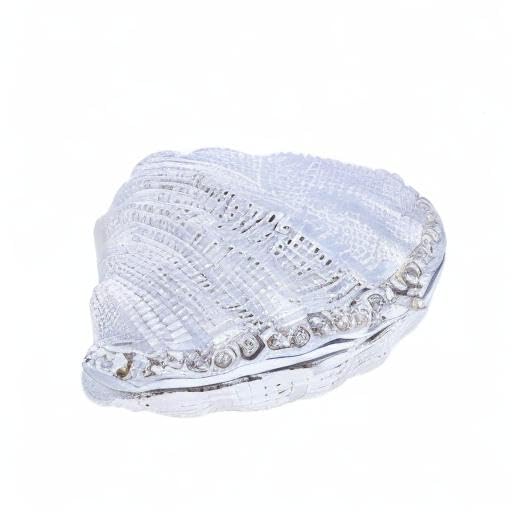 YU FENG Seashell Trinket Box Mussel Jewelry Ring Holder Coastal Decor - color: shell-silver