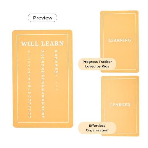 Number Flashcards | 54 Preschool & Kindergarten Counting Cards | Numbers & Math Symbols | Brainstrong Premium Flash Cards - style: Numbers