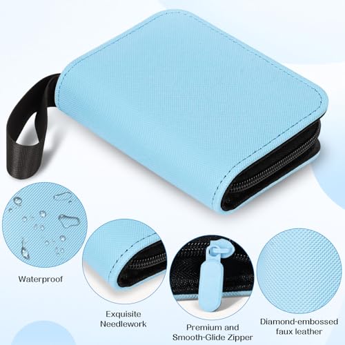 1 Pocket Card Binder – Collectible Trading Card Album, Single Card Holder with 20 Pages, Holds 40 Cards, Side-Loading Mini Binder for TCG, MTG, Sports, Baseball, Football, Small Sports Card Book,Blue - color: Blue