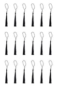 30 Pcs Mini Tassels Soft Flossy Bookmark Small Handmade Craft (Black) - color: Black