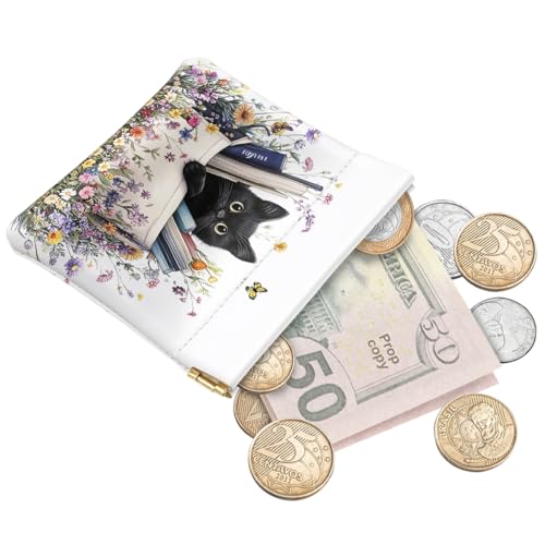 Squeeze Cat Coin Purse Pouch Mini Coin Pocket Change Purse - color: Cute Cat, size: Mini (3.54"x3.2")
