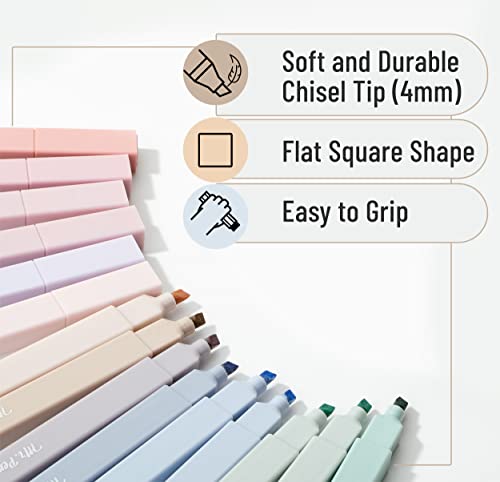 Mr. Pen- Aesthetic Highlighters No Bleed, 16 Pack, Morandi Colors | Chisel Tip, Cute Highlighters Assorted Colors for Journaling, Highlighting, Underlining, Fast Dry, Back to School Supplies - color: Morandi Colors, size: 16 Pack