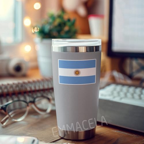 (3PCS) Argentina Flag stickers, Countries Flag Stickers - Waterproof Vinyl Decals For Laptops, Tumblers, Water Bottles, Books, Scrapbooks, Size 3 x 2 Inch - color: Argentina