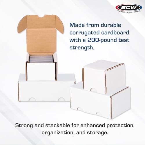 BCW 400-Count Trading Card Storage Boxes, Sports and Gaming Cards, 10 Pack