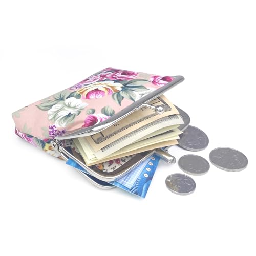Cute Floral Buckle Coin Purses Vintage Pouch Kiss-lock Change Purse Wallets… - color: 19