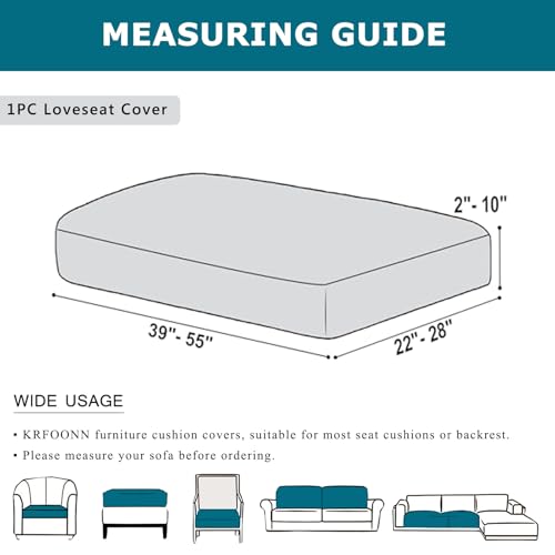 KRFOONN Waterproof Sofa Couch Cushion Covers Stretch Seat Cushion Cover, 04 - color: Color 04, size: Loveseat Cover