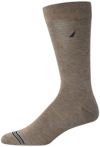 Nautica Mens Dress Socks Comfort Stretch Business Formal Crew Socks 10 Pack - color: Heather Assorted
