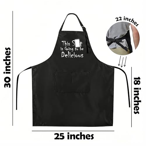 Funny Apron for Men Women,Humorous Kitchen Apron- Grilling Cooking BBQ Accessories, Gift for Dad Husband - color: This ... is Going to Be Delicious