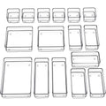 SMARTAKE 16 PCS Drawer Organizer, 5-Size Desk Bathroom Drawer Organizer - size: Medium