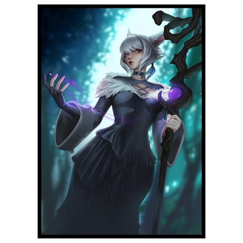 (Aetherial Sorceress) 100% Hand-Drawn 100ct Textured Matte TCG/MTG Card Art Sleeves by Realm Guard