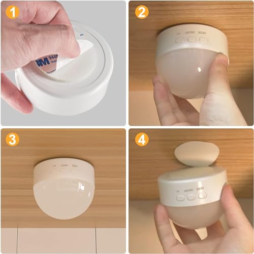 Kintion Portable Night Light, Rechargeable Dimmable 8 Color Lighting (2pcs) - color: White 2pcs
