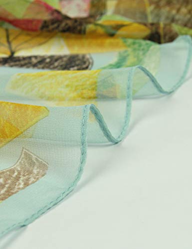 PANTONIGHT Long Chiffon Sheer Scarf Gradient Shaded Colors Lightweight Scarf For Womens - color: Col 752