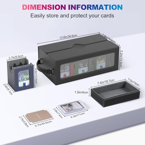 UAONO Commander Deck Box, 6-Deck Modular TCG Deck Case with Extra Dice Set - color: Multicolour Limited with Dice Set