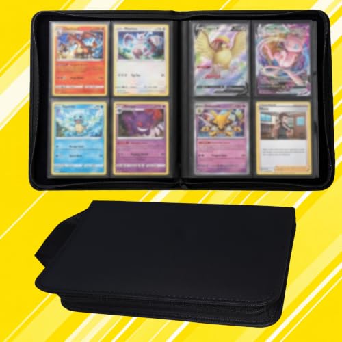 Card Binder, 4 Pocket 240 Card for Collectible Trading Card Albums - color: 240-BLACK-1