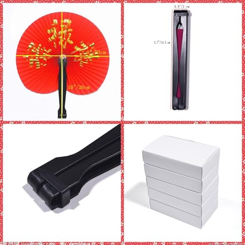 20 Pieces Chinese Paper Fans - color: Chinese Words Paper Fan 01, size: 20 PCS