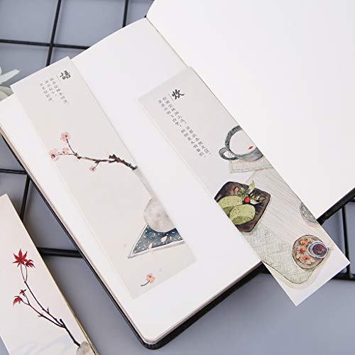 30pcs for Creative Chinese Paper Bookmarks Painting Cards Retro Beautiful for Women Gift