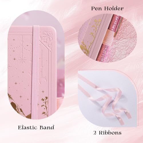 MGGAO Dotted Journal for Women Men, A5 Hardcover Dot Notebook - color: Pink, size: Dotted