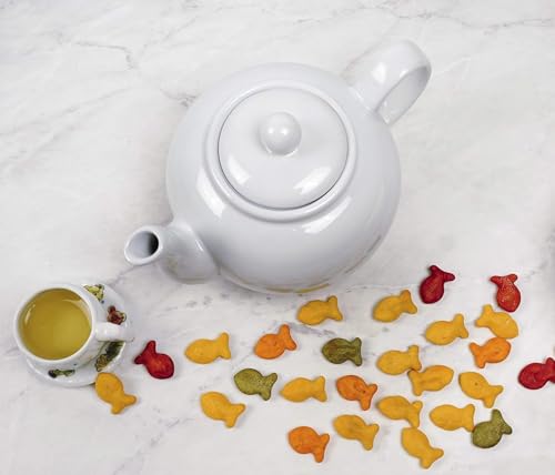 RSVP International Stoneware Teapot Collection, Microwave and Dishwasher Safe, 16 oz, White - color: White, size: 16 oz