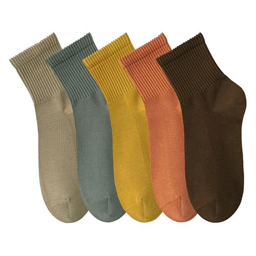 Women's Cotton Quarter Crew Socks - color: 08 Multicolor - 5 Pairs