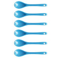 Light Blue 6 pcs Porcelain Egg Spoons Ceramic Spoons 4.7 inch Coffee Dessert Yogurt Tea Milky Tea - style: Light Blue