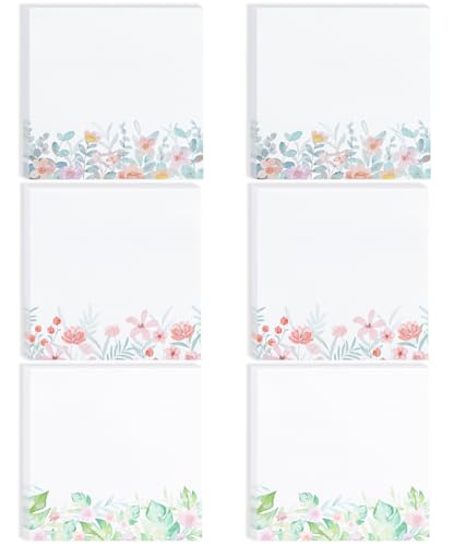 Mr. Pen- Wildflower Sticky Notes, 3"x3", 6 Pack, 300 Sheets