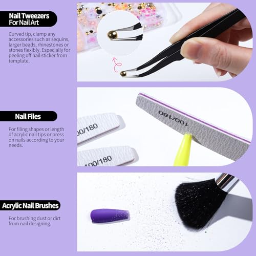 FANDAMEI Nail Art Tools, Nail Design Tools, Nail Brush, Nail Art Kit With Nail Stand, Nail Holder For Painting Nails, Nail Art Brushes, Nail Dotting Tool, Nail Art Palette, Nail Tools For Nail Art - color: Black
