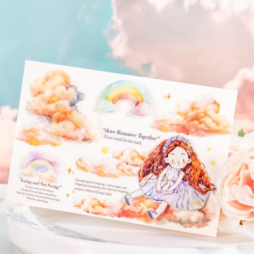 6 Rolls Pre-Cut Cloud PET Tape for Scrapbook Journaling - style: A Cloud